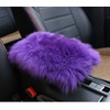 Forala Auto Center Console Pad Furry Sheepskin Wool Car Armrest