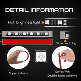 SUNPIE Motorcycle Underglow Kit 16 PCS with Smart Brake & Turn Signal Sync 12V Waterproof Neon Glow Enhanced Night Riding Safety for Harley Kawasaki Suzuki Indian All Motor