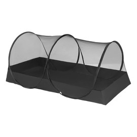Mengersi Pop Up Mosquito Tent Foldable Portable Mosquito Net for Twin Size Bed,Bed Canopy Mosquito Tent for Bed Camping Travel Patio,Free Installation (Black)