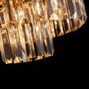 AGV LIGHTING CL006G Crystal Ceiling Light Fixture, Modern Semi Flush