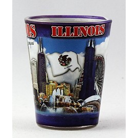 Illinois State Collage Shot Glass rtp