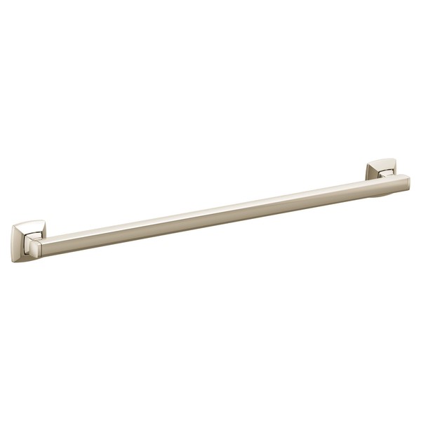 Moen YG5124NL Voss Collection Safety 24-Inch Stainless Steel Transitional Bathroom Grab Bar, Polished Nickel