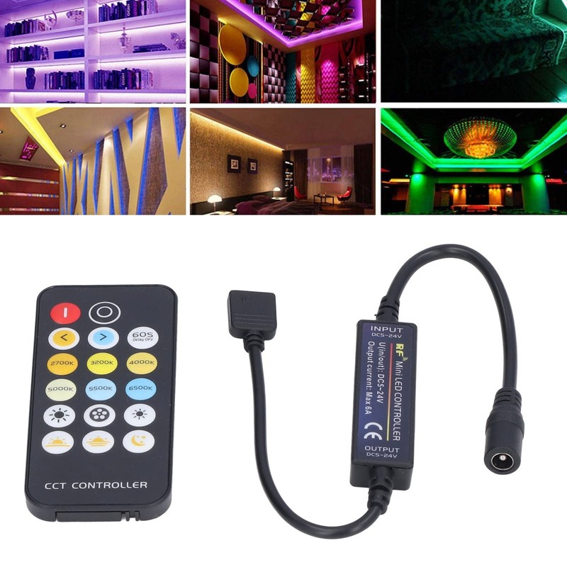 Mini RF Dimmer Controller 17 Keys Wireless Remote Control for