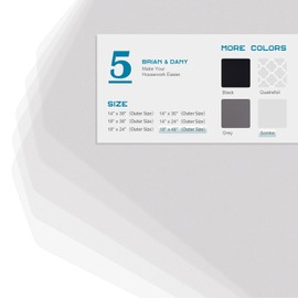 BRIAN & DANY Wire Shelf Liner 18" X 48", Heavy Duty Shelf Liners for Wire Shelving, Waterproof Protector Mats, Set of 5, Transparent