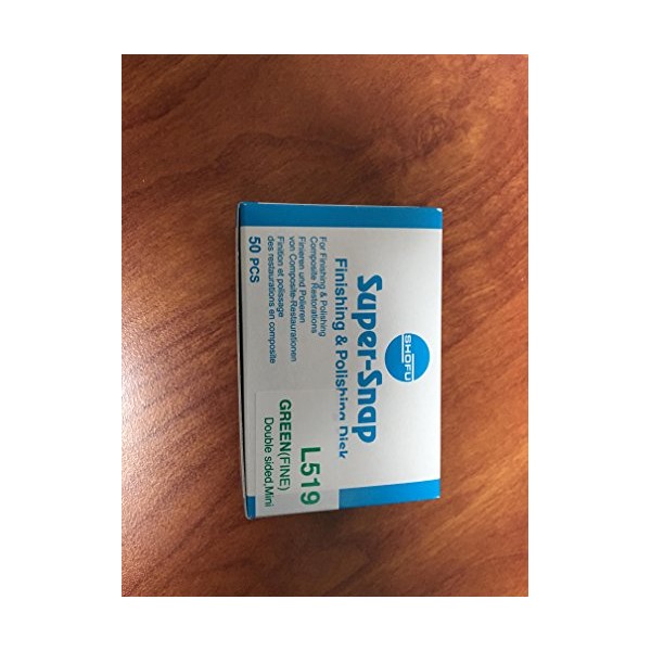 Shofu Dental Corp L519 Super-Snap Disks Polishing Mini Dk Green