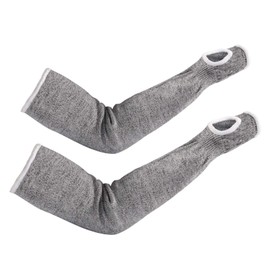 Kuuleyn Protective Sleeves for Arms, Cut Resistant Sleeves, Cooking Gardening Forearm Sleeves with Thumb Hole Arm for Men Women Garden Kitchen Work 1 Pair, gray