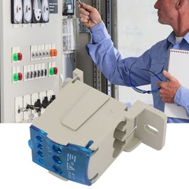 ZAWELIYO Distribution Box Terminal Block, Universal Din Rail Distribution Box, Junction Box with Transparent Cover for Power Distribution Cabinets in Electricity Work