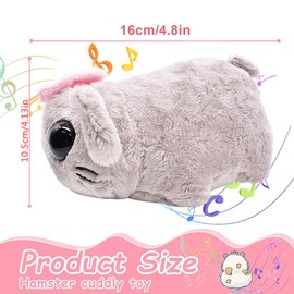 ZPSOSPZ Sad Hamster Plush Toy，Soft Plush Hamster Toys，Cute Plush Hamster Toy，Adorable Doll Bedroom Decoration，Suitable Gift for Boys, Girls, and Children，Hamster Toy is Soft and Comfortable，16cm