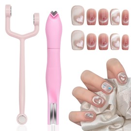 Cat Eye Nail Magnet Set Tool Supplies, Pink Y-Shaped Magnet Bar Heart Cat Eye Tools Supplies for Nails, DIY Design Allowed for Women Nail Studio & Salon
