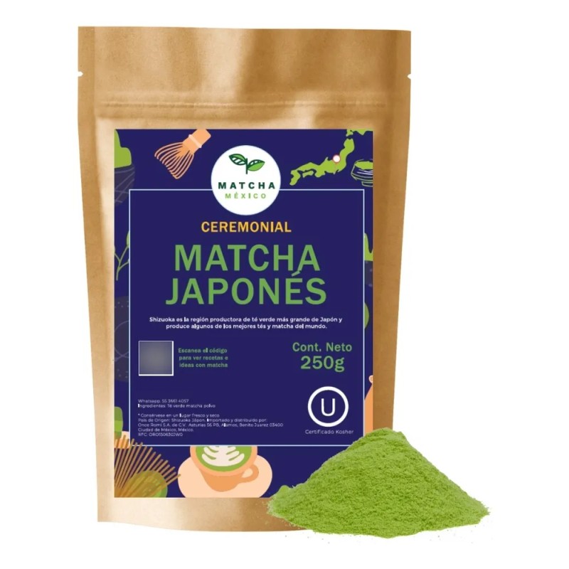 Matcha Japones 250g Grado Ceremonial 100% Puro Para Bebidas