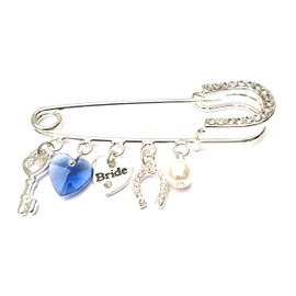 Equilibrium Wedding Silver Plated 'Bridal Pin' Keepsake - Old New Borrowed Blue