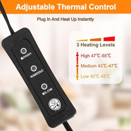 JaGely 2 Pairs USB Heated Gloves Mitten for Men Women Hand Winter Warmer with Temperature Adjustment Knitting Full Half Hands Heated Fingerless Washable Warm Laptop Gloves