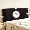 Leather Look Bed Headboard Cover, Stretch Soft Bed Headboard Slipcover