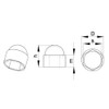 ajile - 20 pieces - Snap on domed nut bolt