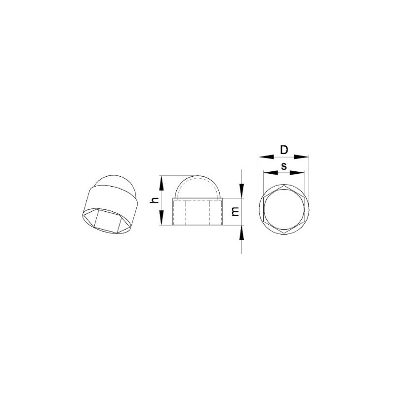 ajile - 20 pieces - Snap on domed nut bolt