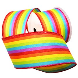 Morex Ribbon 8649.60/10-698 Ribbon, Rainbow Reflections 2.5" x 10 Yd