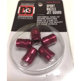 D&D 5x  RED SPORT NOZZLE CAR WHEEL TIRE RIMS VALVES DUST STEMS AIR CAPS 5704R