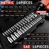EPAuto 32 PCs Hex Bit Socket Set, SAE and Metric,