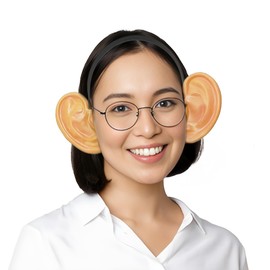 Vaulted Skulls & Co Big Ears Headband | Jumbo Ears Costume | Oversized Ear Costume | Elephant Ear Head Band | Party Photo Booth Props | Costumes Accessory Ears | Flexible Size