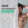 AmazerBath Plastic Shower Curtain Liner, 72 x 65 Inches EVA