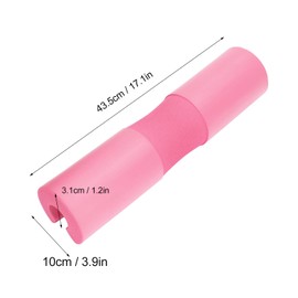 QANYEGN Four Colors, Squat Pad Barbell Pad, Essential Bar Pads for Squats, Hip Thrusts, Nbr Rubber Foam Cushion with Safety Straps(Pink)