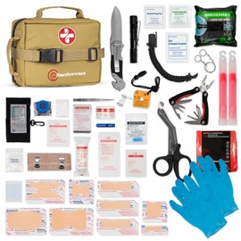 Surviveware 119 Pcs Comprehensive Premium Survival First Aid Kit - Medical Emergency Kit for Travel Camping Gear, Home Essentials & Outdoor Emergencies - HSA & FSA Eligible Survival Kit