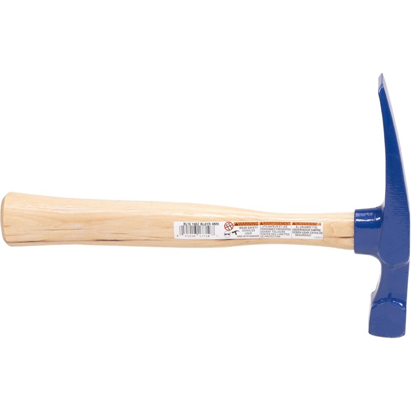 VAUGHAN Brick Layers Hammer, 16 oz Steel Masonry Hammer, Made