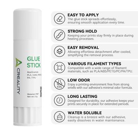 Creality 3D Printer Glue Sticks for Hot Bed Warping Reducing 3D Printer Bed Adhesive PVP Solid 3D Print Glue Stick 3D Gloop for PLA/ABS/PETG/PC/PA/TPU(Pack of 4)