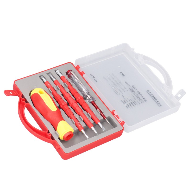 5Pcs Insulated Electrician Screwdriver Set 500V Professional Heavy Duty Cross