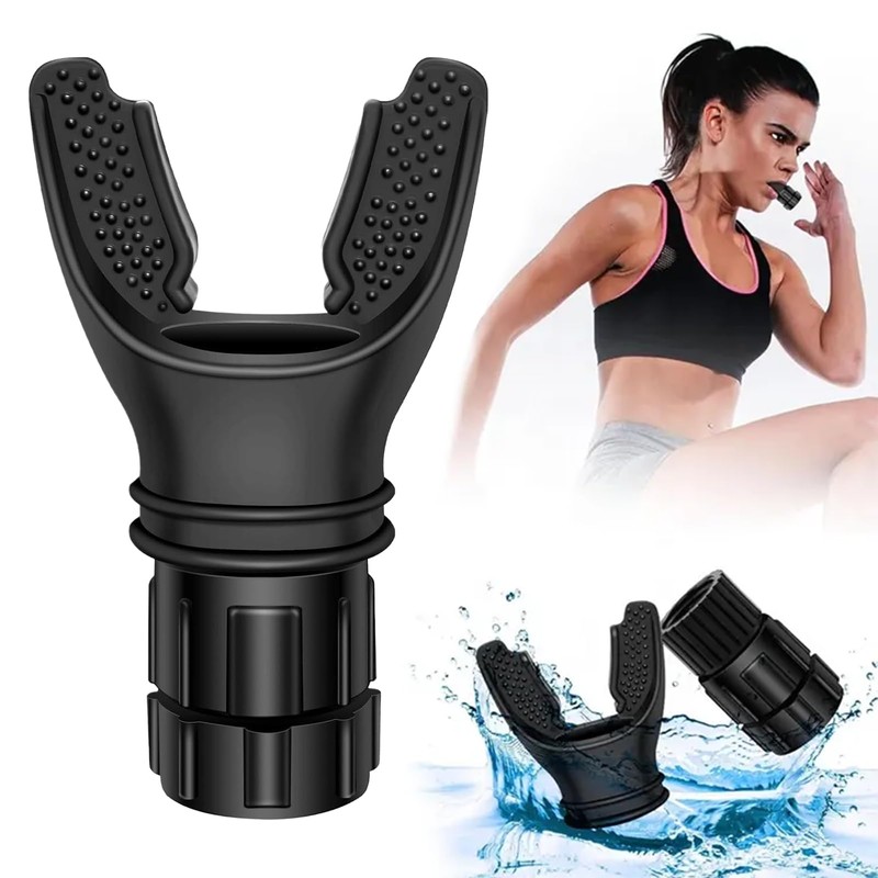 Amusingtao Breathing Trainer, Portable Lung Exerciser and Lung Trainer, Adjustable