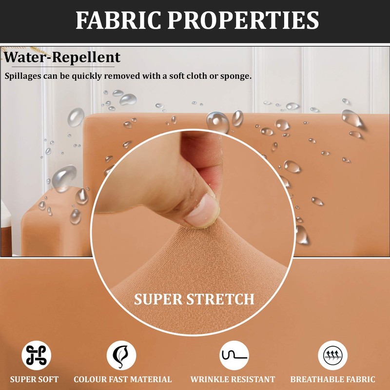 Weddecor Spandex Sofa Cover for Living Room Polyester Stretch Sofa