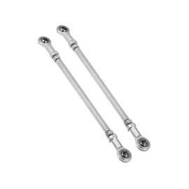 ACROPIX 2pcs 210mm Length 8mm Hole Diamete Adjustable Steering Tie Rod Ball Joint for 49cc Electric ATV Go Kart Accessory Steering Column Steering Suspension Silver Tone Car Parts