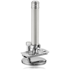 Mule Classic Razor with Stand Set (Double Edge Razor & Stand Set) / Metal R89SET