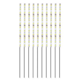 HUAZIZ Pack of 10 200 mm Pre-Wired Strips, 2835 SMD LED, 12-18 V LED Strips, Model Making LED Lighting, White