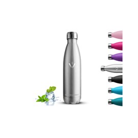 Stainless Steel Drinking Bottle, 500 ml, BPA-Free, Leak-Proof, 24 Hours Cold & 12 Hours Warm, Insulated Flask, Double-Walled, Children's Water Bottle for School, Camping, Travel
