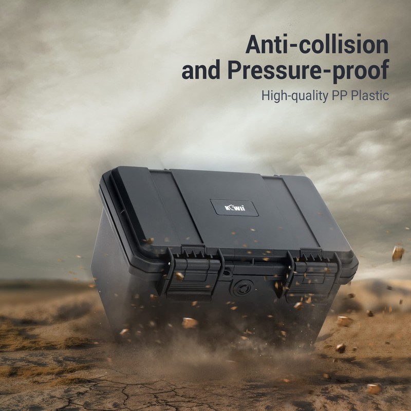 KIWIFOTOS 28 Slots 18650 Battery Organizer Case, IP67 Waterproof Protective