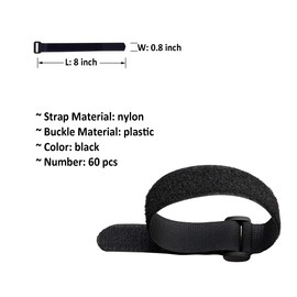 UONIKA 36 inch Cable Straps,12 pcs Reusable Fastening Hook and Loop Utility Cable Ties Down Wraps Adjustable Cinch Straps