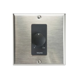 Lowell 200LVC-DSB Attenuator, 200W, 70V/25V, 2 Gang  Decorator Stainless/Blac