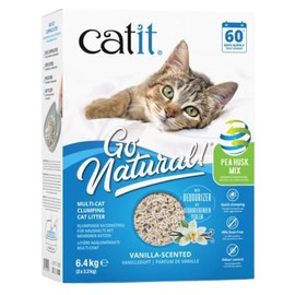 Catit Go Natural Plant-Based Cat Litter, Sustainable and Eco-Friendly, 99% Dust-Free, Low Tracking, High Absorption, Odor Control, Easy to Scoop