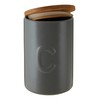 Premier Housewares Fenwick Coffee Canister - Light Grey