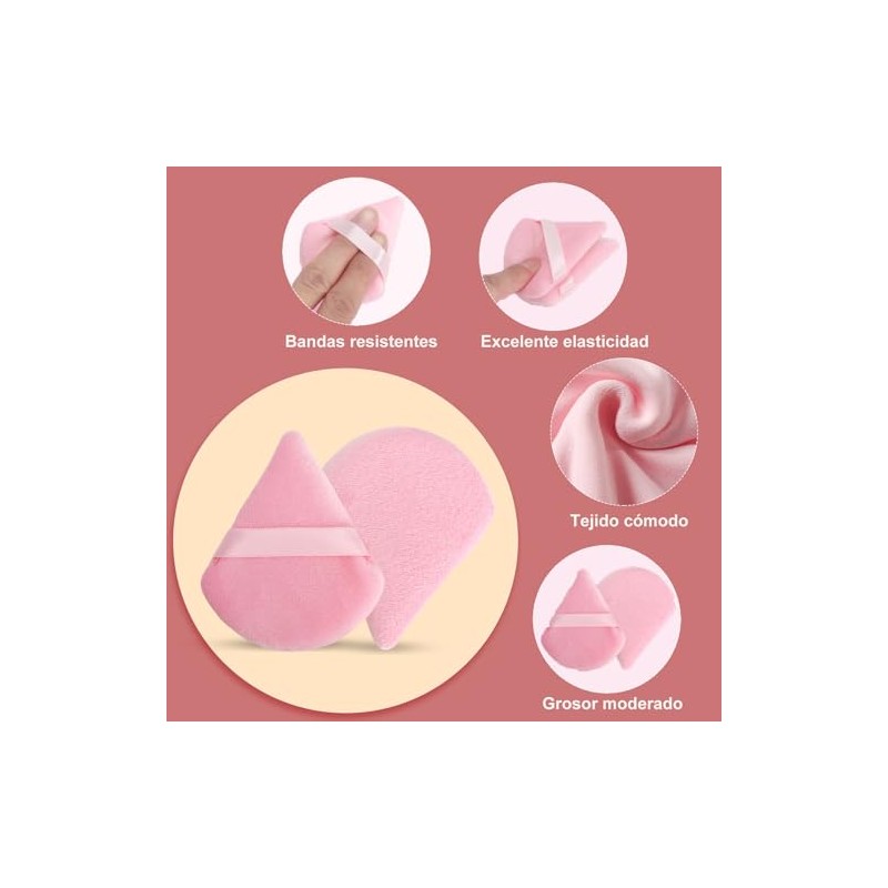 15 Piezas Brochas para Maquillaje con 10 Brochas, 2 Esponjas,