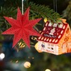 DEARMAMY 3Pcs Christmas Lampshades Star Lantern Hanging Star Light for