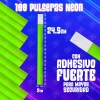100pz Pulseras Neón Brazalete Papel Verde Eventos Concierto