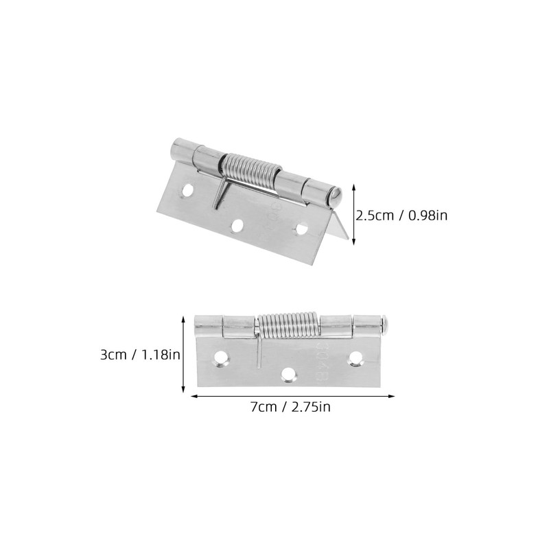 Operitacx 2pcs Stainless Steel Self Closing Door Hinges Durable Replacement