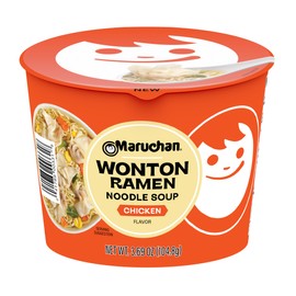 Maruchan Microwavable Wonton Bowl, Chicken Flavor, 3.69 Oz, 6 Count