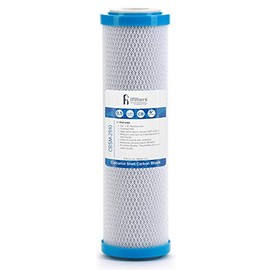 iFilters 0.5-Micron Carbon Block Water Filter – Coconut Shell CTO Drinking Water Filter Cartridge – 10-inch Replacement for Filtration Systems – Reduces Odors, Chlorine Taste – 2.5" x 10"