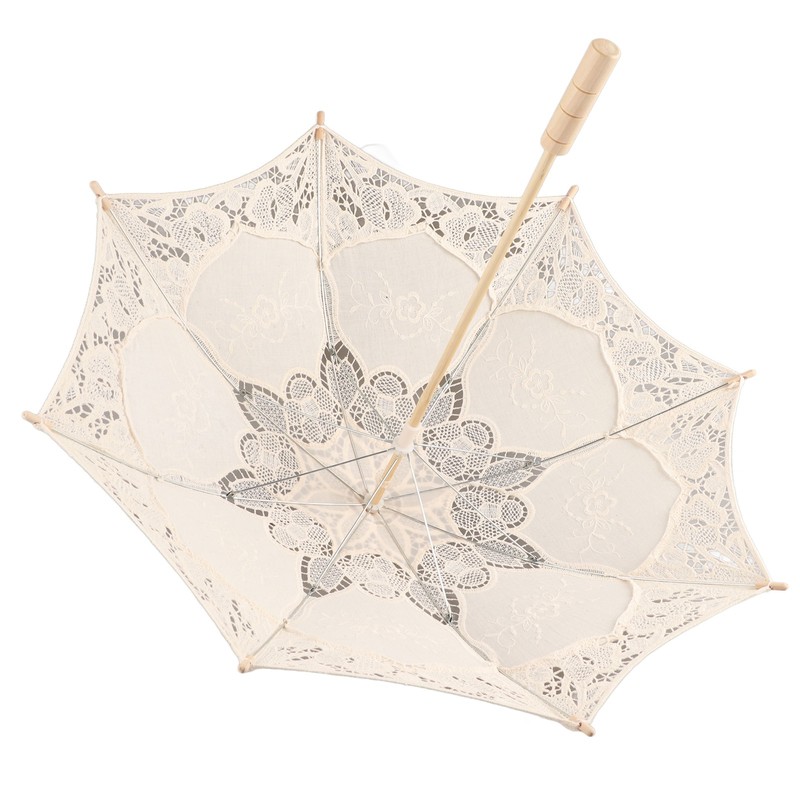 Lady Wedding Lace Umbrella Parasol Sun Umbrellas Party Bridal Photo