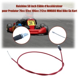 Haishine 50 Inch Throttle Cable for Predator 79cc 97cc 196cc 212cc MMB80 Mini Bike Go Kart