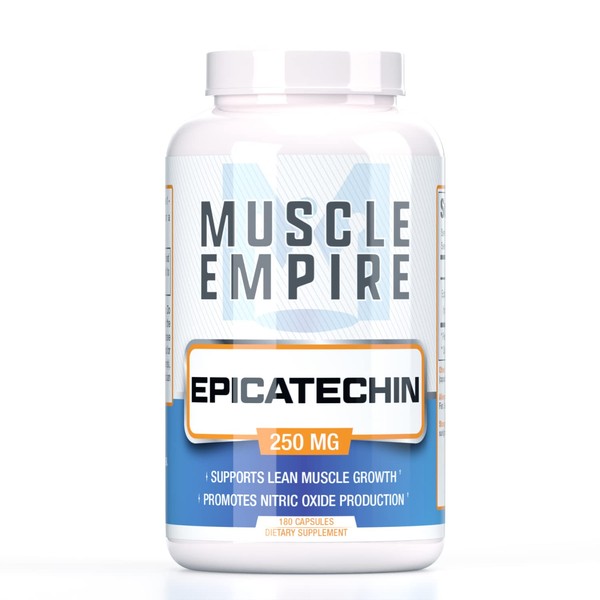 Muscle Empire Epicatechin Extract Capsules - Supports Lean Muscle Growth, Nitric Oxide Booster & Myostatin Inhibitor - 180 Count