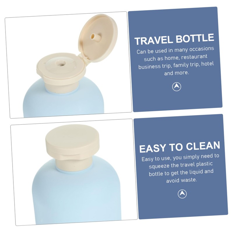 Ipetboom 2Pcs Refillable Travel Shampoo Bottles with Leak Flip Caps